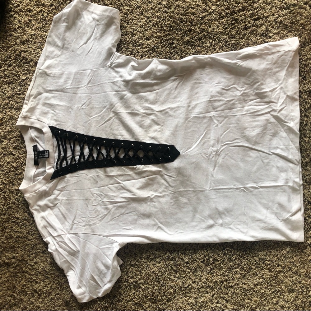 Lace front shirt - NWOT